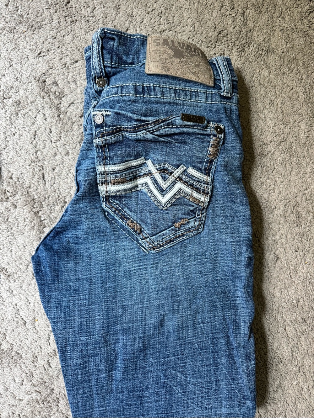 Salvage Men’s Distressed Pocket Jeans